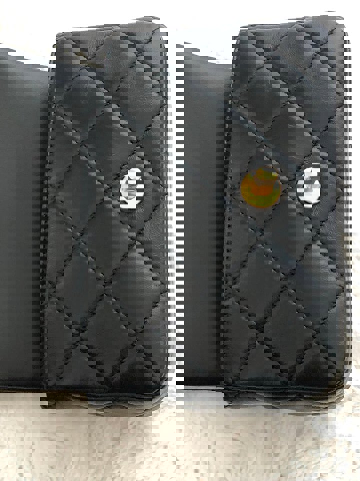 Chanel 22P Black Lambskin GHW Square mini flap bag