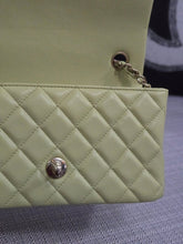 Load image into Gallery viewer, Chanel 23C 2022/2023 Cruise Collection Pastel Lime Green Lambskin Mini Rectangular Flap Bag with Champagne GHW
