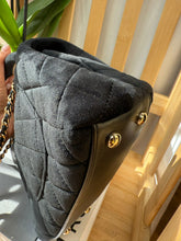 Load image into Gallery viewer, Chanel series 31 2020 20K collection Runway Crystal CC Black Velour Velvet LGHW Mini Coco Handle Flap Bag
