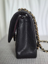 Load image into Gallery viewer, CHANEL series 19 2014 Black caviar GHW 11.12 Medium ML Timeless Classic Double Flap Bag
