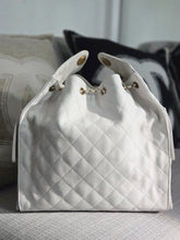 Load image into Gallery viewer, Chanel 25 White Caviar Aged GHW Hobo Bag size Medium with Detachable Pouch
