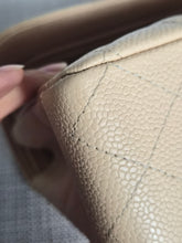 Load image into Gallery viewer, CHANEL series 15 2011/2012 Beige Clair Caviar GHW Medium ML Timeless Classic Double Flap Bag
