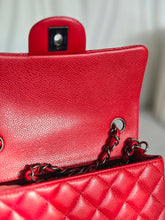 Load image into Gallery viewer, CHANEL series 21 Red lipstick caviar Ruthenium Hardware Mini Rectangular Flap Bag 2015 15B collection
