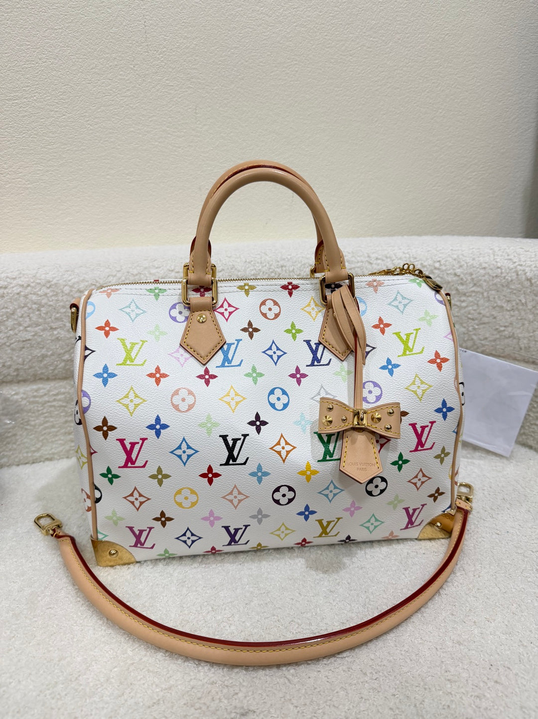 LOUIS VUITTON LV x TM Murakami Multicolor White Speedy 30 New Style