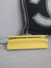 Load image into Gallery viewer, Chanel series 30 2020 Yellow Caviar LGHW Classic Wallet on chain (WOC)
