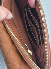Load image into Gallery viewer, Chanel 2023 Caramel Brown Caviar Champagne GHW New Style Wallet on chain (WOC)
