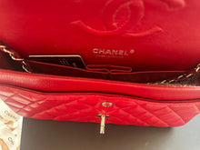 Load image into Gallery viewer, CHANEL 12A series 16 2012 Red Caviar SHW Medium Timeless ML Classic Double Flap Bag
