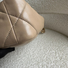 Load image into Gallery viewer, CHANEL 19 size Small in 21S collection 2021 Dark Beige Cappuccino Latte Lambskin Mixed HW Flap Bag
