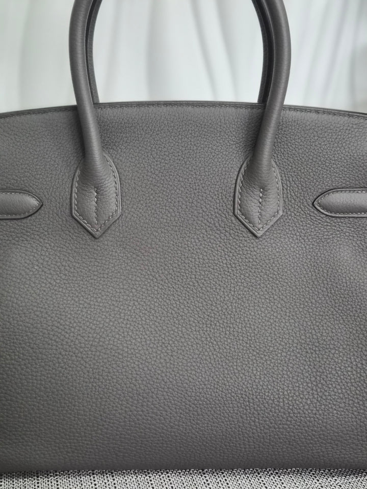 Hermes Birkin 30 Gris Meyer Togo Leather GHW Stamp U (2022)