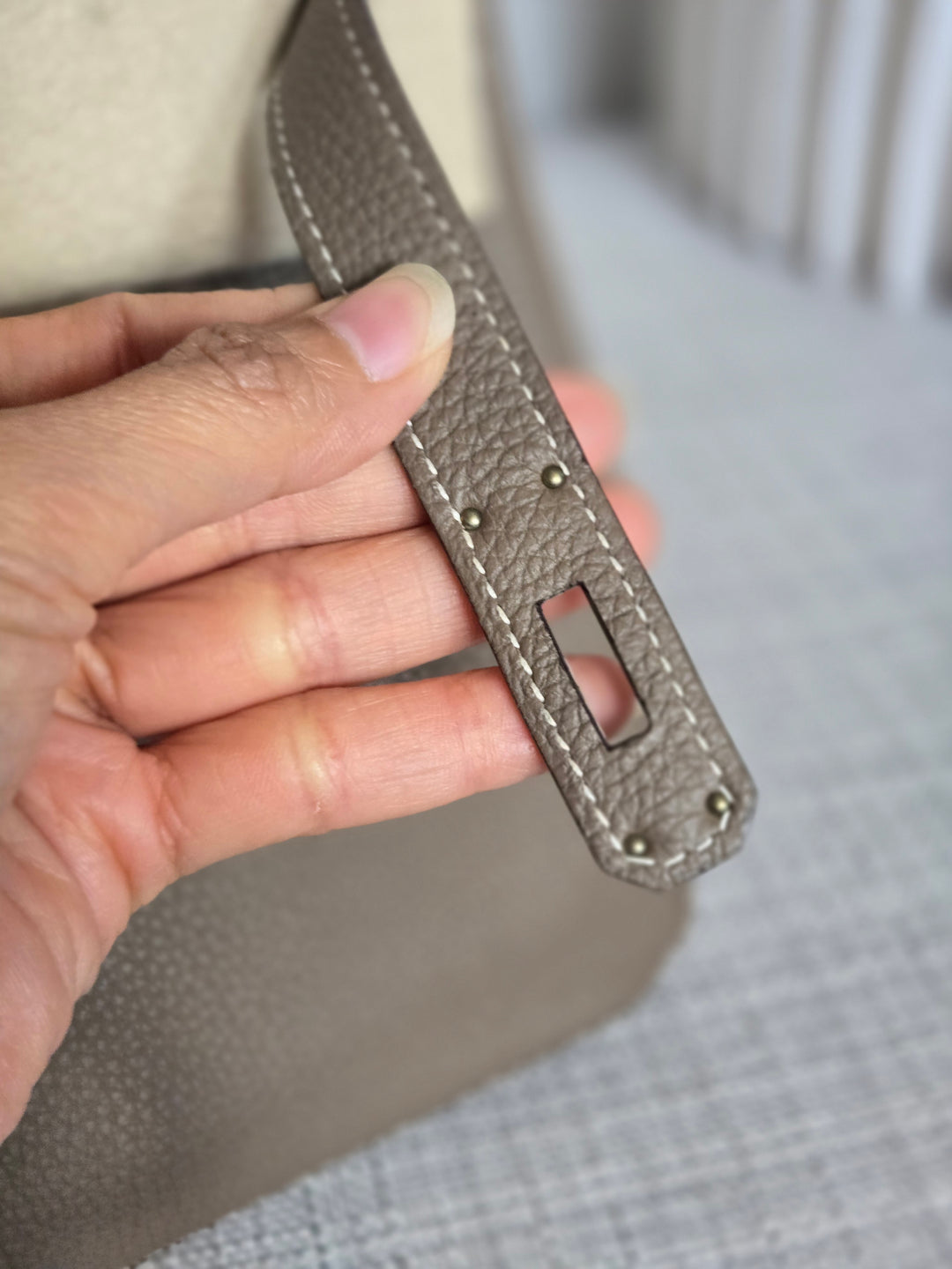 Hermes Etoupe Taupe Togo Leather PHW Birkin 30 Stamp C 2018