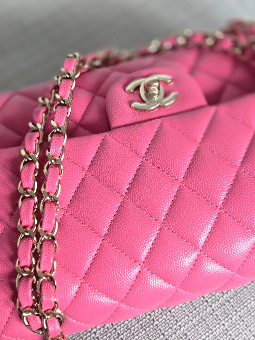 Chanel series 27 19C Collection Barbie Pink Caviar LGHW Medium ML Timeless Classic Double Flap Bag