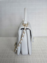 Load image into Gallery viewer, Chanel series 25 Grey Lambskin Chevron Trendy CC Top Handle Flap Bag Size Small with Champagne GHW and Detachable Shoulder strap
