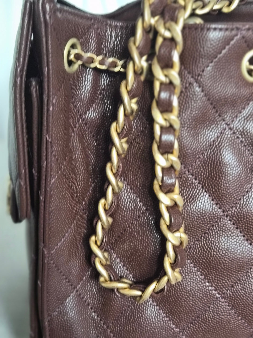 CHANEL 25K Collection Brown Caviar Aged GHW 25 Hobo Bag size SMALL