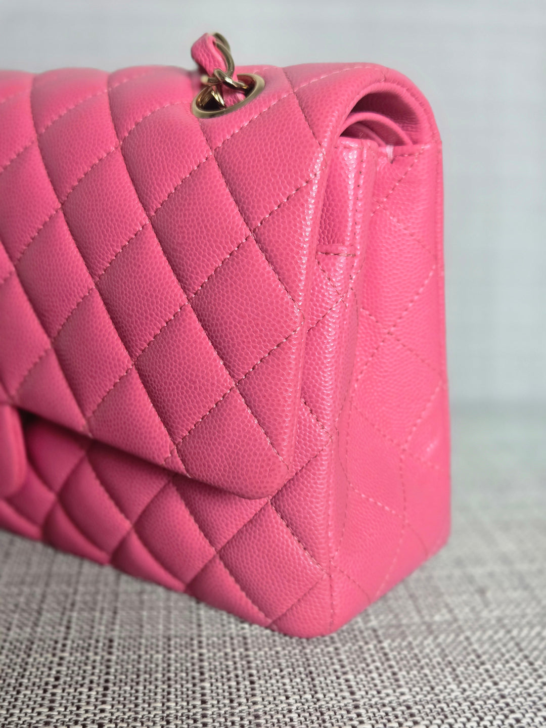 Chanel series 27 19C Collection Barbie Pink Caviar LGHW Medium ML Timeless Classic Double Flap Bag