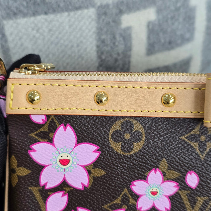 LOUIS VUITTON LV Pochette Accessoires Sakura LV x TM Murakami Monogram Canvas