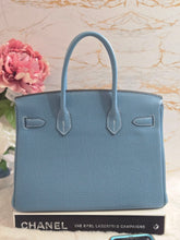 Load image into Gallery viewer, Hermes Birkin 35 Bleu Jean Togo Leather PHW Stamp J in Sq
