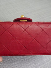 Load image into Gallery viewer, Chanel series 1 Red Lambskin 24K GHW Vintage Classic Mini Flap Bag
