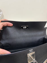 Load image into Gallery viewer, Hermes Kelly 28 in Black Noir Epsom Sellier Leather PHW Stamp R 2014
