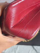 Load image into Gallery viewer, Chanel series 23 2017 Burgundy Distressed Calf Skin Aged GHW Chevron 2.55 224 Mini Reissue Double Flap Bag
