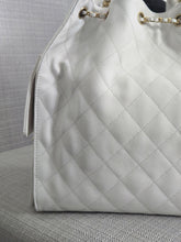Load image into Gallery viewer, Chanel 25 White Caviar Aged GHW Hobo Bag size Medium with Detachable Pouch
