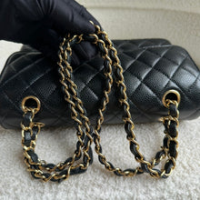 Load image into Gallery viewer, CHANEL Black Caviar GHW Small Timeless Classic Double Flap Bag Microchipped
