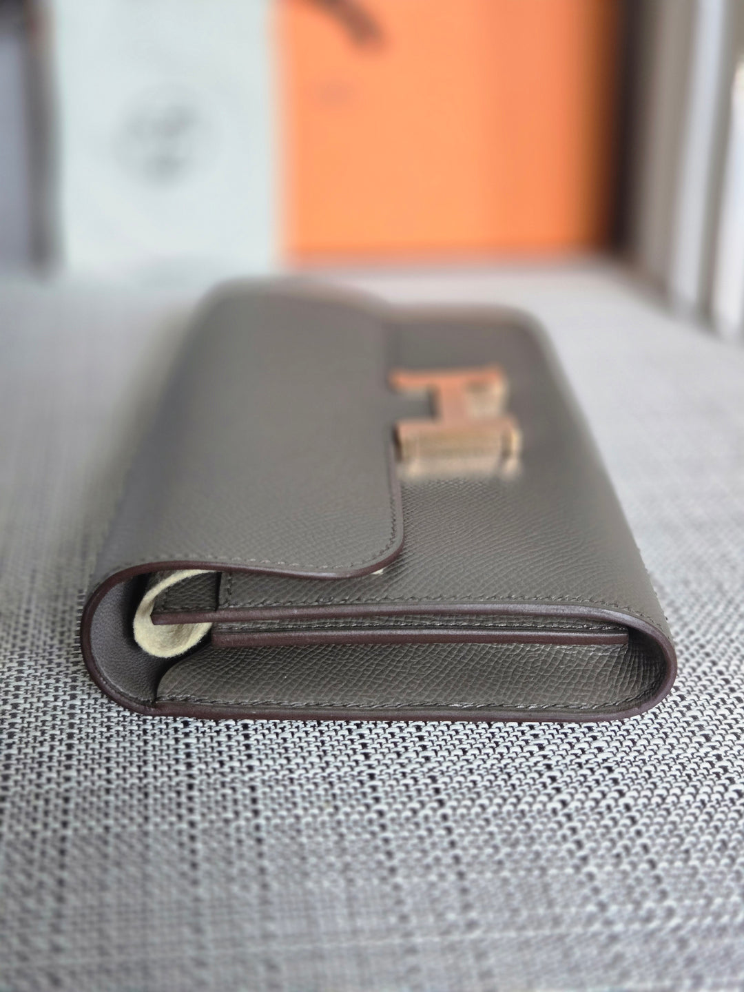 Hermes Constance to Go Long Wallet in Gris Etain Epsom Leather GHW Stamp Z 2021