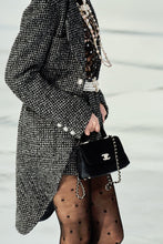 Load image into Gallery viewer, Chanel series 31 2020 20K collection Runway Crystal CC Black Velour Velvet LGHW Mini Coco Handle Flap Bag
