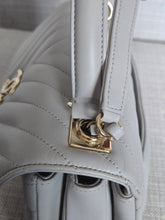 Load image into Gallery viewer, Chanel series 25 Grey Lambskin Chevron Trendy CC Top Handle Flap Bag Size Small with Champagne GHW and Detachable Shoulder strap
