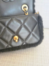Load image into Gallery viewer, Chanel 24K 2024 Collection Black Teddy Shearling Black Lambskin Mini Rectangular Flap Bag
