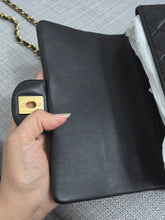 Load image into Gallery viewer, Chanel Black Lambskin GHW Top Handle Mini Rectangular Flap Bag
