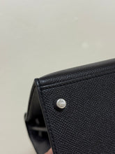 Load image into Gallery viewer, Hermes Kelly 28 in Black Noir Epsom Sellier Leather PHW Stamp R 2014

