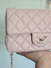 Load image into Gallery viewer, Chanel 23S 2023 Spring/Summer Collection Light Pink Lambskin champagne GHW Mini Rectangular Flap Bag
