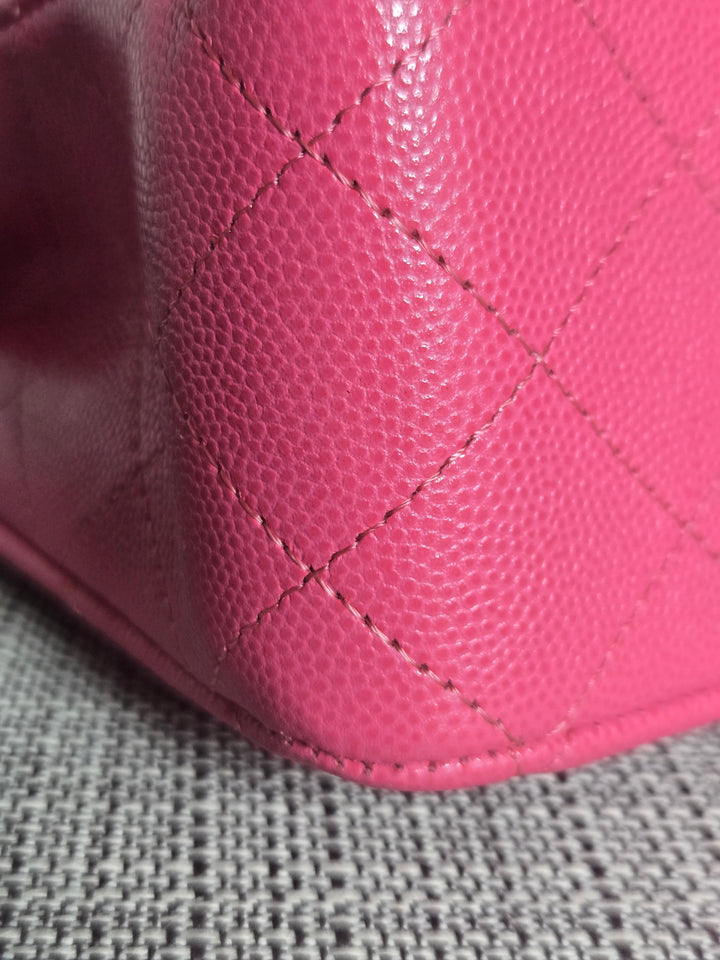 Chanel series 27 19C Collection Barbie Pink Caviar LGHW Medium ML Timeless Classic Double Flap Bag