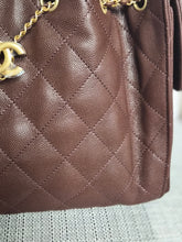 Load image into Gallery viewer, CHANEL 25K Collection Brown Caviar Aged GHW 25 Hobo Bag size SMALL
