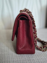 Load image into Gallery viewer, CHANEL 19B collection Series 28 Burgundy Caviar LGHW Medium Timeless Classic Double Flap Bag 11.12
