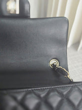 Load image into Gallery viewer, CHANEL Black Lambskin LGHW Mini Rectangular Flap Bag microchipped
