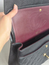 Load image into Gallery viewer, Chanel series 24 Black Caviar GHW Jumbo Timeless Double Flap Bag

