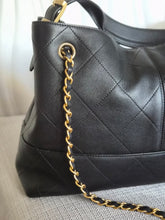 Load image into Gallery viewer, CHANEL 25A collection 2025 Black All Leather Calf skin Hobo Bag size Small
