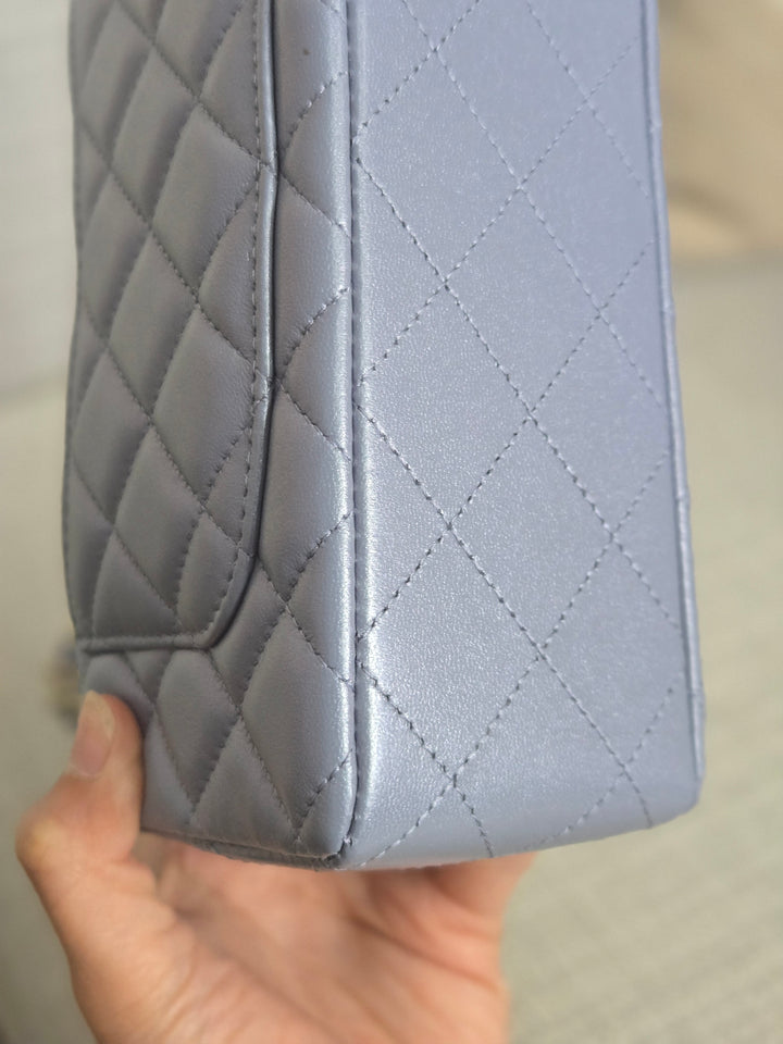 Chanel 22B Iridescent Light purple lambskin champagne GHW Mini Rectangular Flap Bag