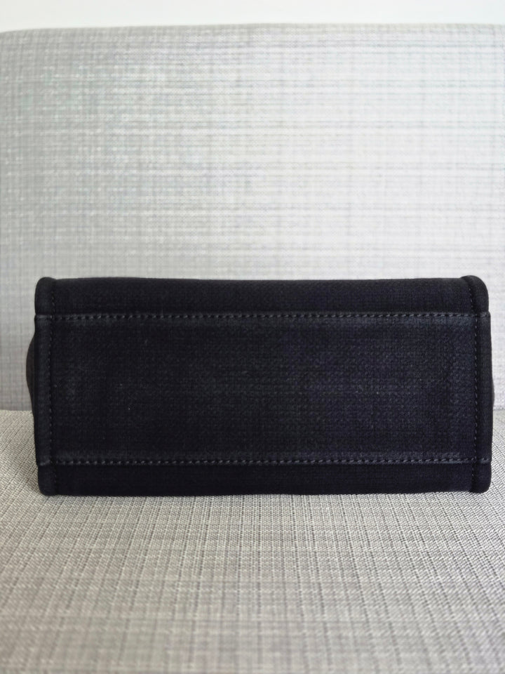 Chanel 22B Collection 2022 Black Tweed Small Deauville Tote with Top Handle with LGHW