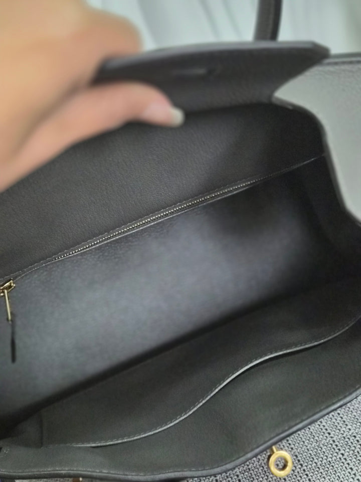 Hermes Birkin 30 Gris Meyer Togo Leather GHW Stamp U (2022)