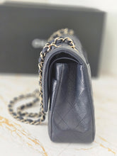 Load image into Gallery viewer, Chanel series 29 20C Collection Navy Caviar Medium ML Classic Double Flap Bag 11.12 with Champagne GHW
