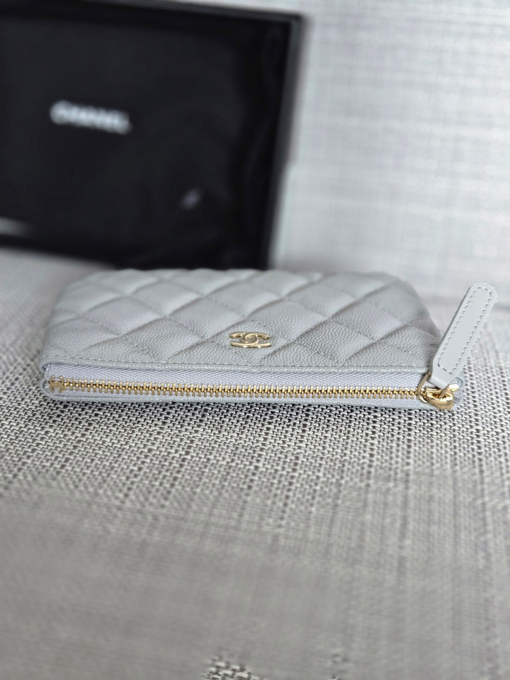 Chanel series 31 2021 Grey Caviar LGHW Mini O Case/Pouch