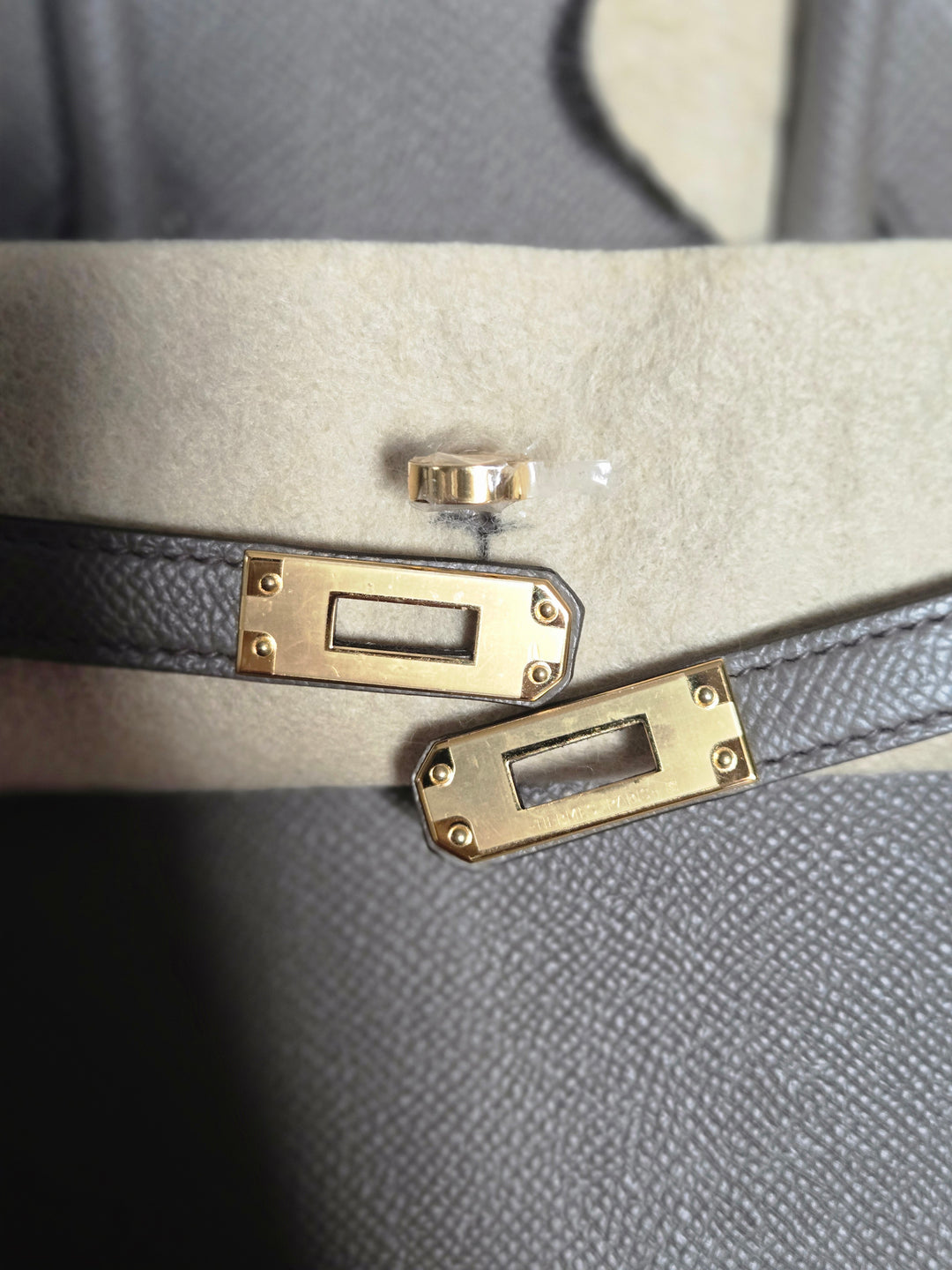 Hermes Birkin 25 Gris Etain Epsom Sellier Leather GHW stamp B 2023