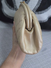 Load image into Gallery viewer, Chanel Series 16 2012 Pearly Gold Lambskin with GHW Classic Clutch
