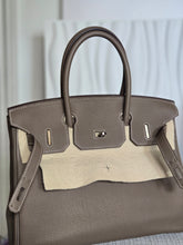 Load image into Gallery viewer, Hermes Etoupe Taupe Togo Leather PHW Birkin 30 Stamp C 2018
