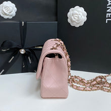Load image into Gallery viewer, Chanel 23S 2023 Spring/Summer Collection Light Pink Lambskin Champagne GHW Mini rectangular flap bag
