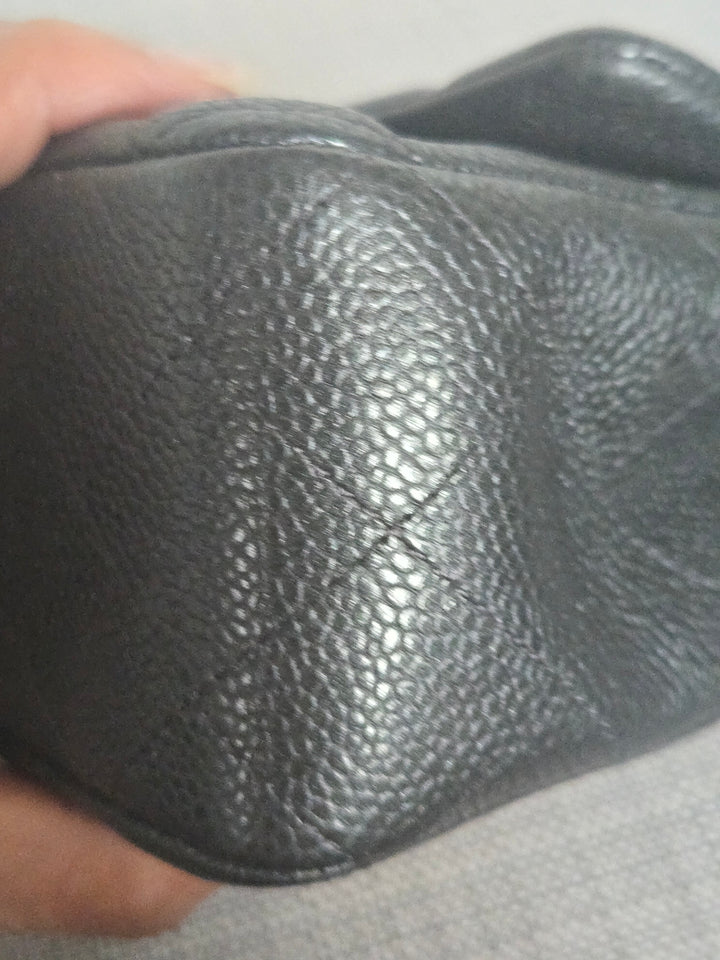 Chanel series 25 2018 Summer/Spring 18S Collection Pearly Dark Grey Caviar LGHW Mini Rectangular Flap Bag