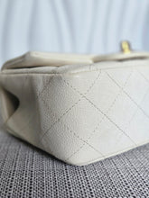 Load image into Gallery viewer, CHANEL 21S Series 31 White Caviar Aged GHW Top Handle Mini Rectangular Flap Bag
