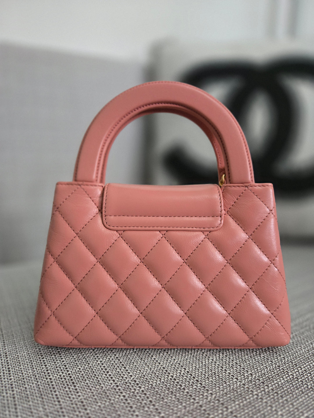 Chanel 23K Pink Lambskin GHW Nano Kelly Shopping Bag size Small (19 cms AS4416)